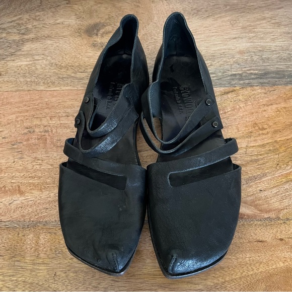cydwoq Shoes - Cydwoq Intersect Women's Black Leather Shoes Size 38